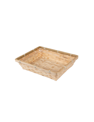 Bamboe mand 30x24x6cm naturel 10st afbeelding | Lambertz & Visser 