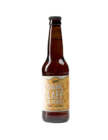 "Drink, Laef en geniet" Blond Bier 33cl 5,1% 12fl afbeelding | Lambertz & Visser 