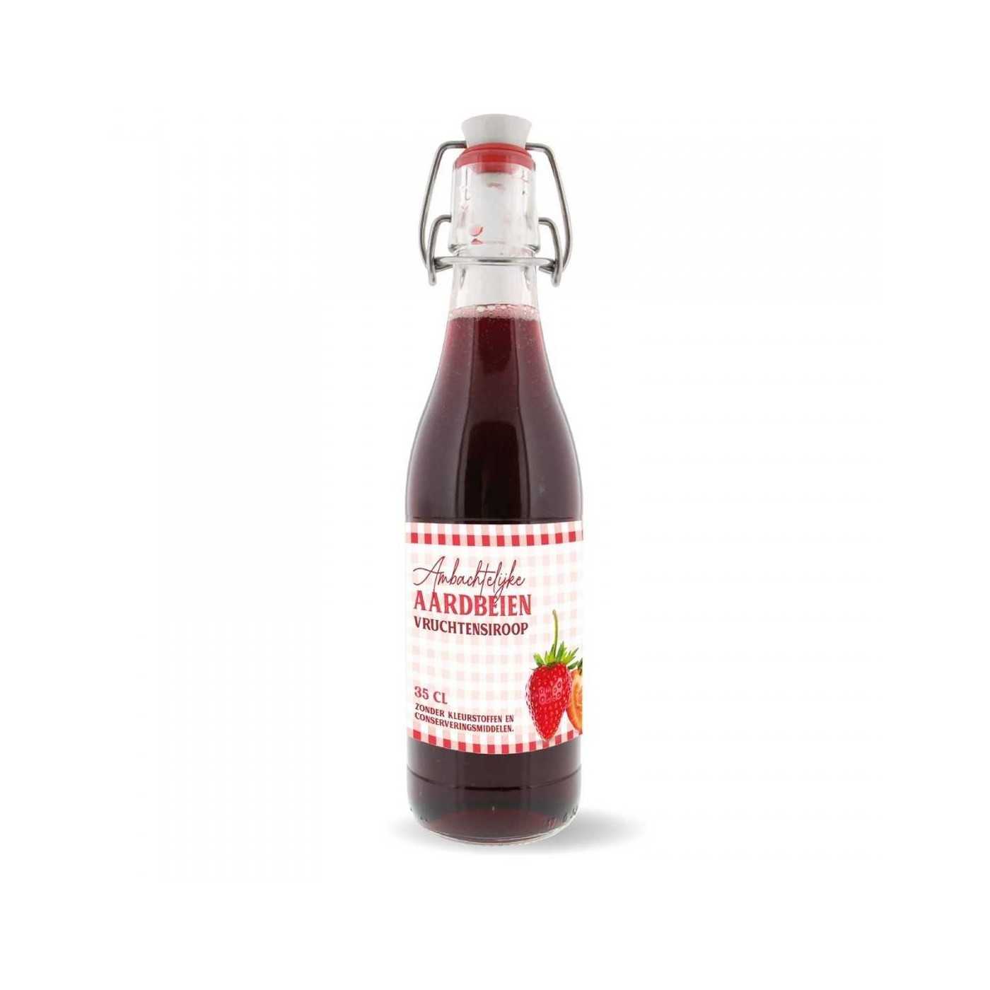 Aardbeien vruchtensiroop 330ml Weckfles 6fl