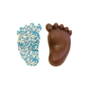 Baby voetjes blauw 8g 2,5kg