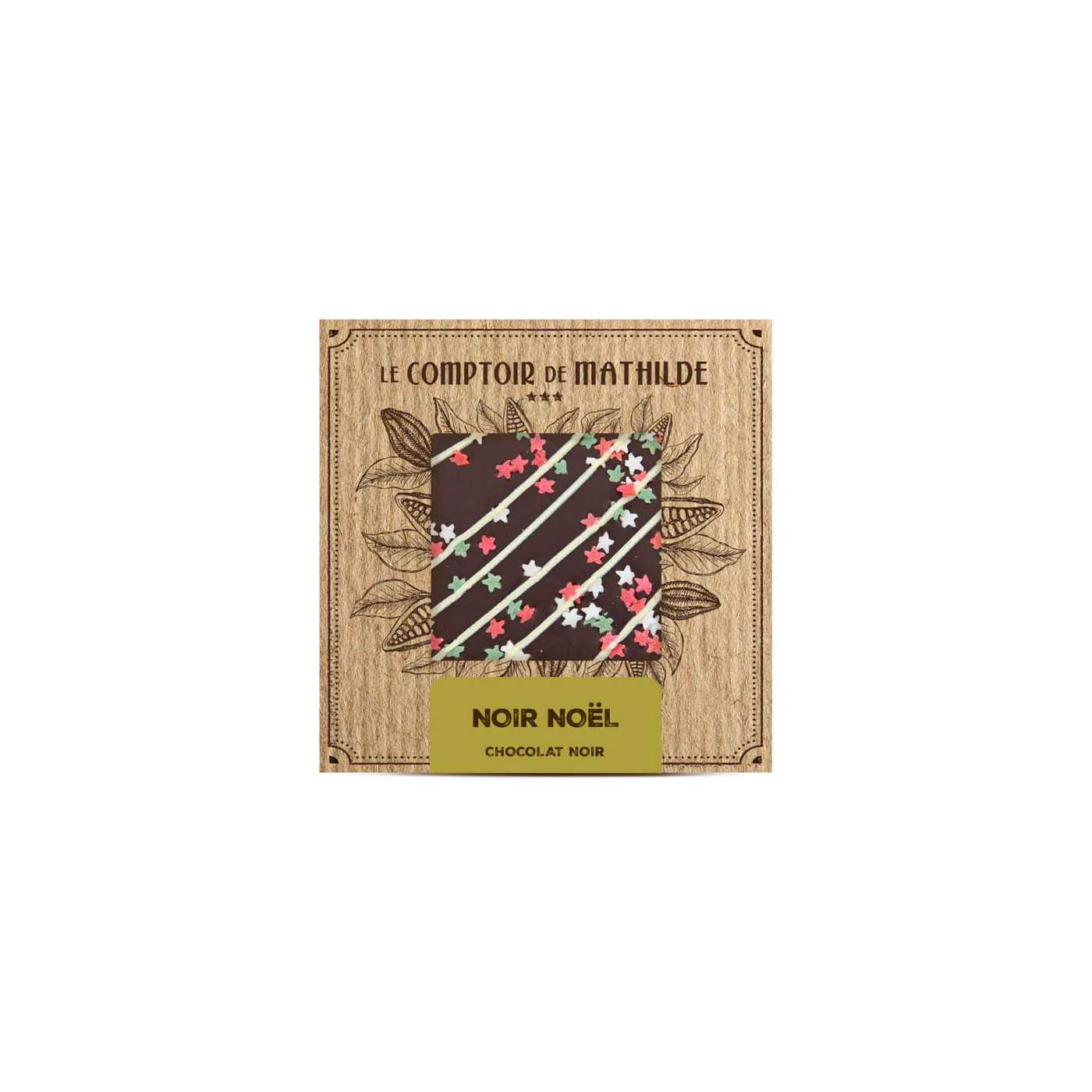 Christmas Dark Chocolate Stripes Bar 80g 12st