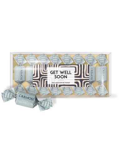 "Get well soon pure" chocolade nougat blister (zilver 10st)