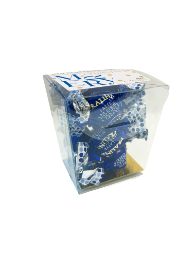 Conische Cube Bonbom Latte Nocciola con Cereali (d.blauw 10st) 8st