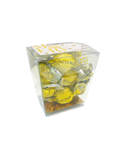 Conische Cube Bonbom Fondente Limoncello (L.geel 10st) 8st afbeelding | Lambertz & Visser 