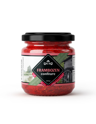 Jam frambozen 240ml 12st ACHTERHOEK afbeelding | Lambertz & Visser 