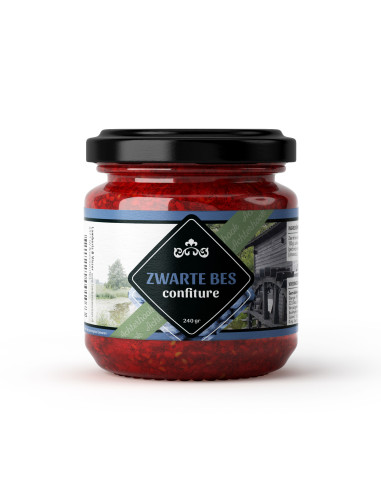 Jam zwartebes 240ml 12st ACHTERHOEK afbeelding | Lambertz & Visser 